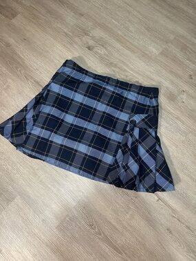 Lands’ End Plaid Skort Grunge Y2K Pleated Mini Skort Girls 14 Womens S/M